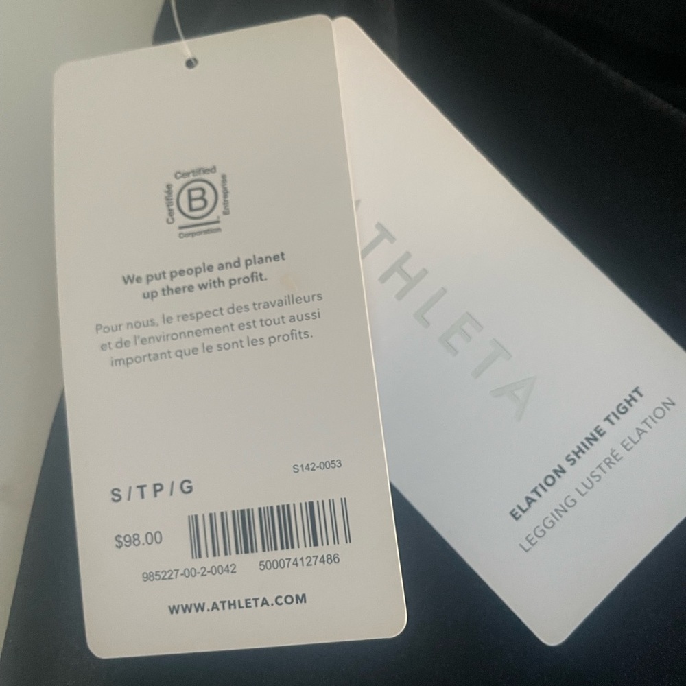 NEW ATHLETA  leggings elation shine